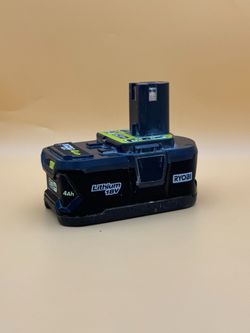RYOBI P197 18V LITHIUM-ION 4.0 AH BATTERY USED