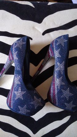 High stilletto heel shoes size 7 1/2