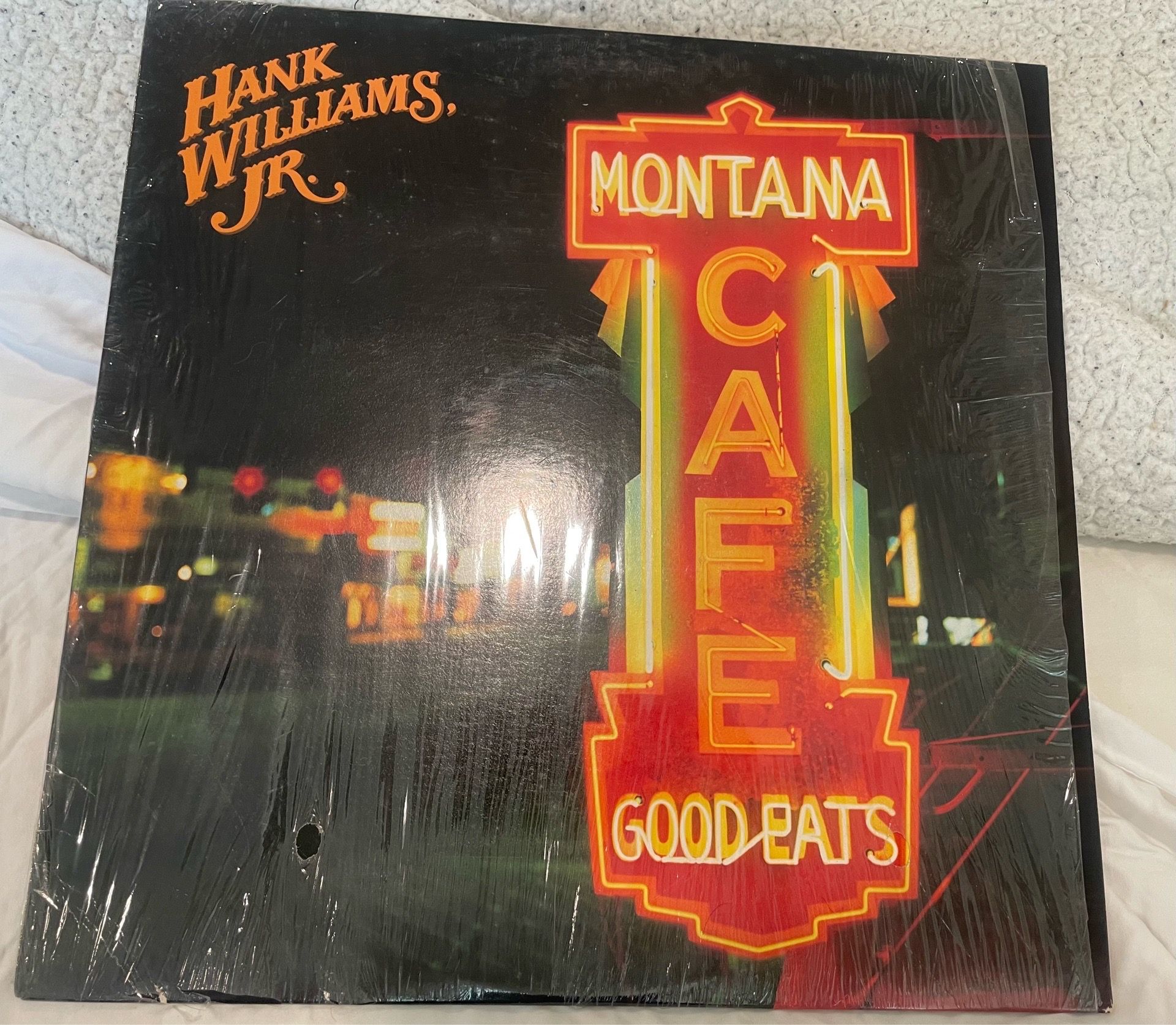 Hank Williams Jr. Montana Cafe Vinyl Record Used - Excellent Condition