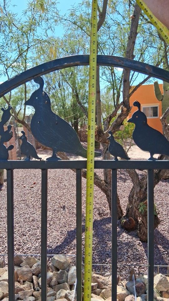 Gate With Quail Design