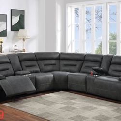 Power Recliner Sectional Sofa 