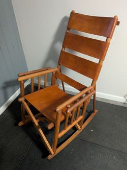 Costa Rican Leather Rocking Chair