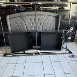 Gray Full Size Bed Frame 