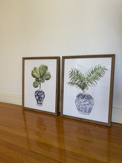 Wall Art - Plants In Vase, 19x15 Inch