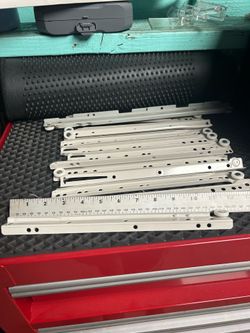 12-inch white side-mount roller drawer slides