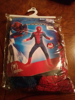 Boys Medium Size 8 spiderman costume