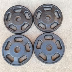 4 Rubber Coated 25lb Olympic Plates
