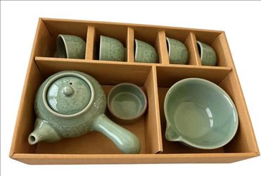 Korean celadon tea set
