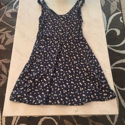Navy Blue Flowy Dress 