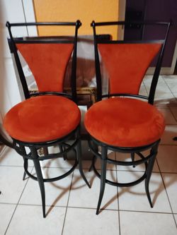 24 inch Red Bar Stools (2)