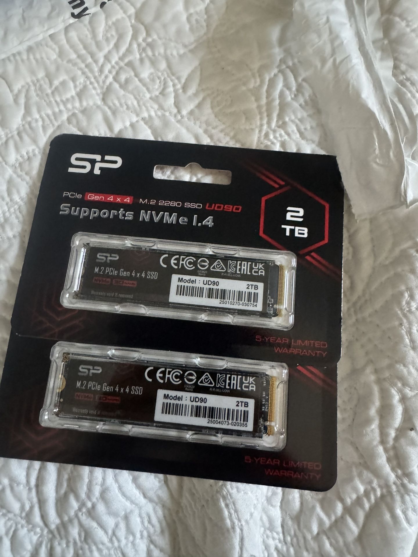 2x 2TB GEN 4 NVME SSD