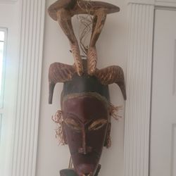 Pair Of Decorative African Guro Mask Ivory Coast