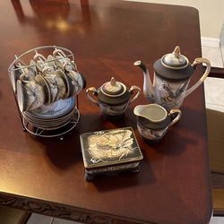 Hand Painted Antique Nippon Moritage Dragonware