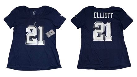 Nike Dallas Cowboys Ezekiel Elliott #21 Jersey T Shirt Women’s Large New NFL