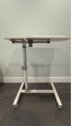 Adjustable Rolling Laptop Desk / Overbed Table with Tilt