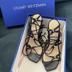 Stuart Weitzman Black Astrid Heel Size 7.5