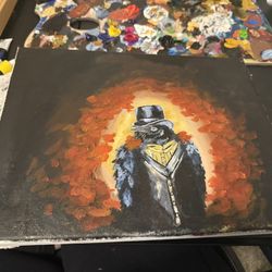 Edgar Allen Crow Painting