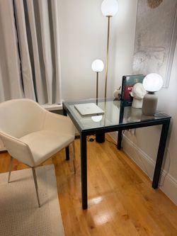 West Elm Glass Top Desk