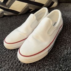 White Converse Slip Ons