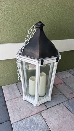 Wood & Galvanized Metal Lantern