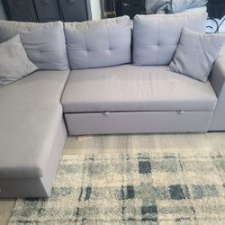 Couch Bed With Two  Small Ottoman 