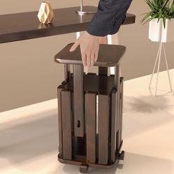 Wooden 4-in-1 Stackable Stools with Wheels, Movable Dining Chair, Multifunctional Combination Chairs for Kitchen, Bedroom, Living Room, Fashion Modern