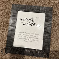 Words Of Wisdom Wedding Frame