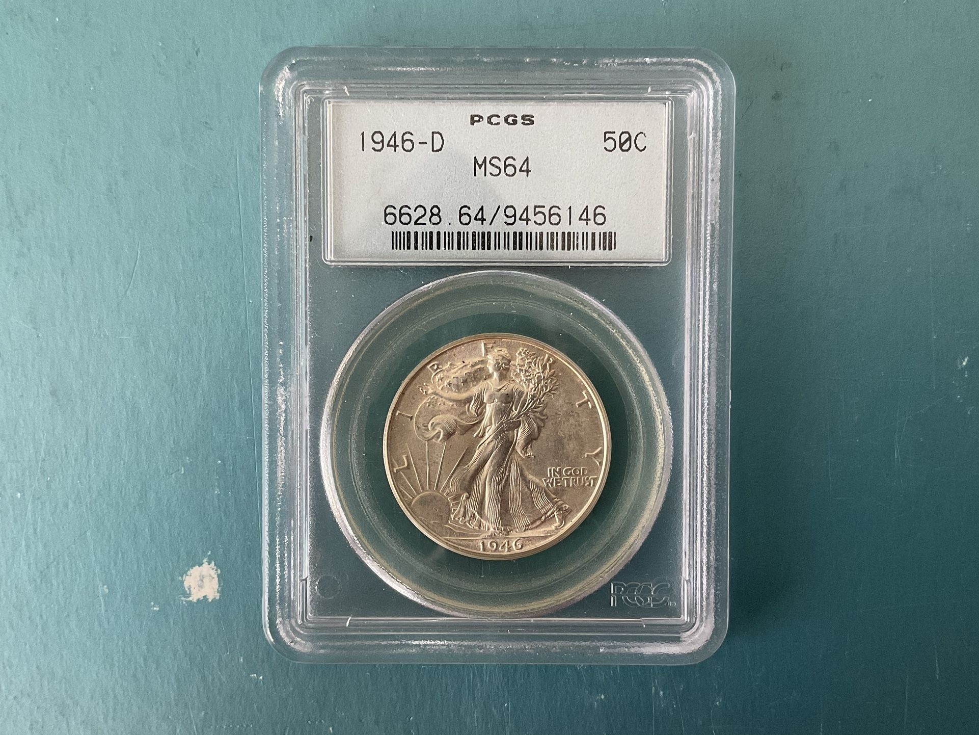 1946 D Half Dollar PCGS Certified MS64