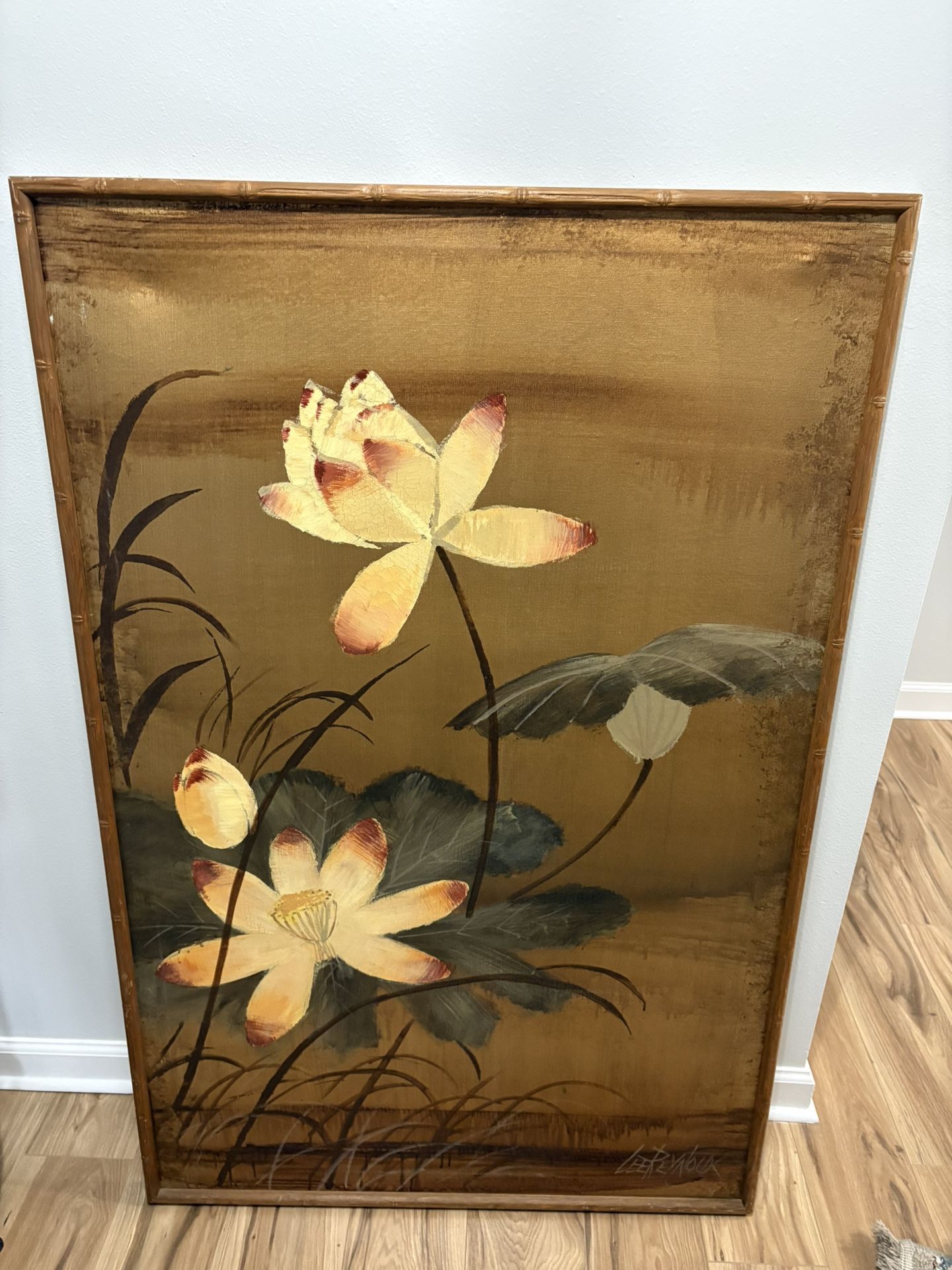 Large Boho/Midcentury Art Canvas