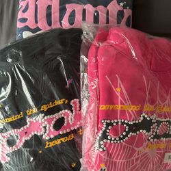 1:1 Quality Spider Hoodies, Pink/navy/black