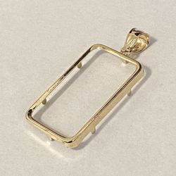 14k Credit Suisse Bezel Pendant 
