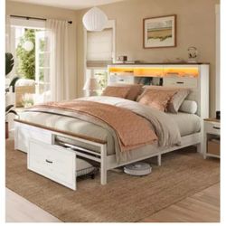 White Bed Frame King Size 