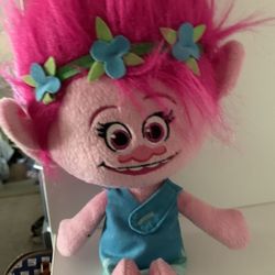 Dreamworks Trolls TALKING POPPY Plush 12" Talkin' Troll Doll B7772 Hasbro 2015