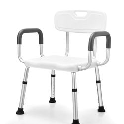 Sangohe Shower Chair for Inside Shower - Heavy Duty Shower Seat with Armrest and Back - Shower Chair for Elderly Adults - Shower Seats for Elderly - S