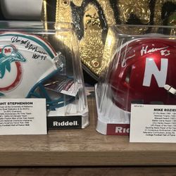 Authentic Signed Mini Helmets