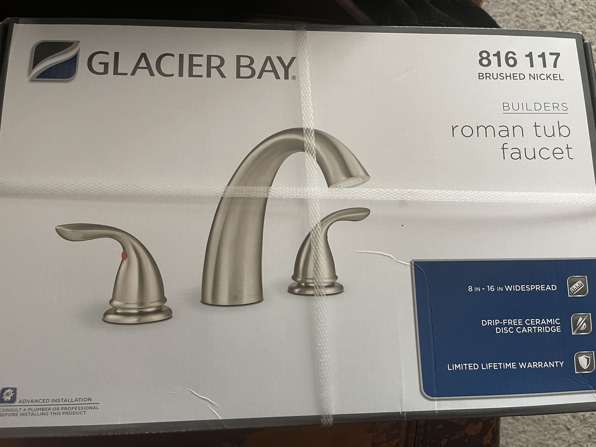 Glacier Bay 816 117 Brushed Nickel Roman Tub Faucet