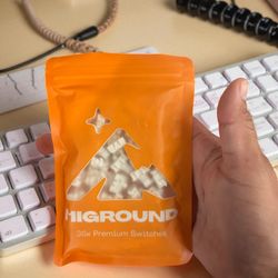 Higround 36-Pack White Flame Linear Gaming Keyboard Switches 3.6mm Travel, Creamy, Thocky, Silent, U