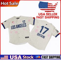 NEW Shohei Ohtani #17 Dodgers Cream 2025 City Connect Tokyo Series Jersey Large
