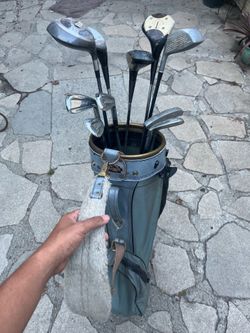 Vintage Golf Club Set – MacGregor Bag + Northwestern Irons/Woods