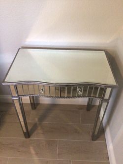 Mirrored vanity desk