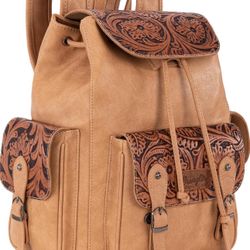 Light Brown Wrangler Montana West Backpack 