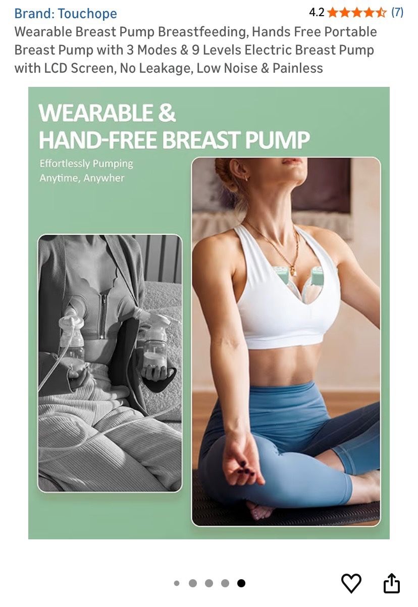 Portable electric breast pump