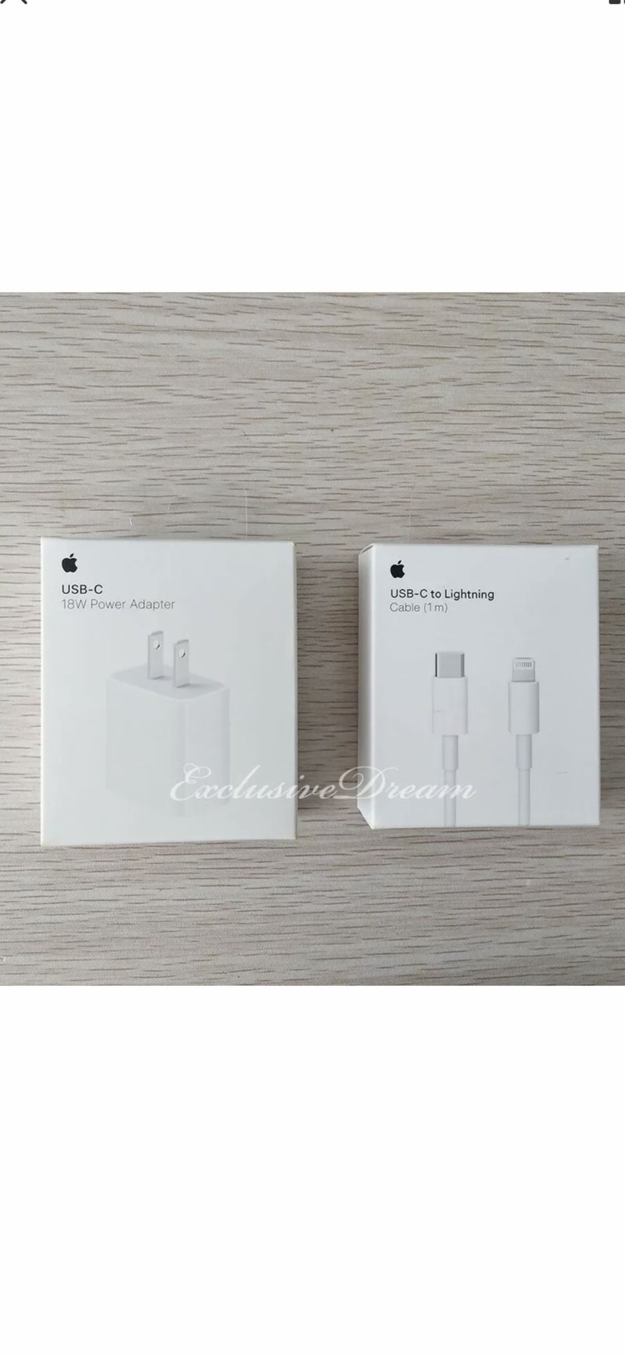 Brand New Original Apple iPhone fast charger set 18 wats for iPhone 11 and iPad