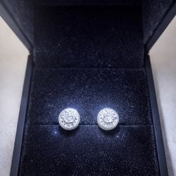 VVS1 925S Moissanite earrings (pass diamond tester)