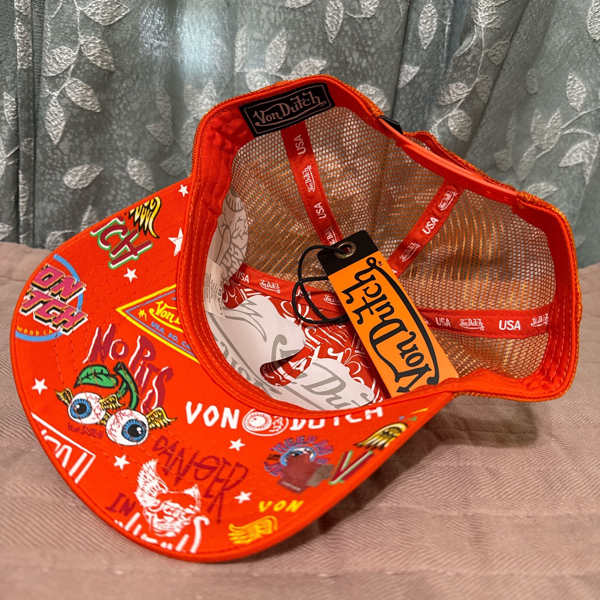 JAX Orange Von Dutch trucker hat