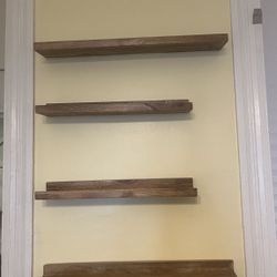 Brown Floating Shelves Oak Picture Frame Shelves 