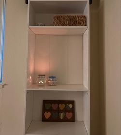 White bookshelf