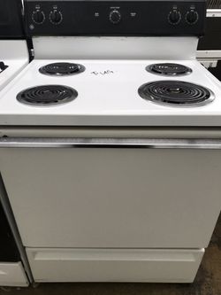 GE White Coil Stove - Clean & Sanitized! 100% Guaranteed! Delivery Available! Price Reduced!