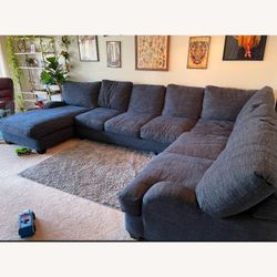 Living Spaces Sierra Down 3-Piece Sectional Sofa w/o Ottoman