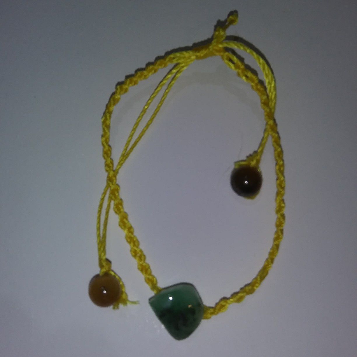 Emerald bracelet with tigereye